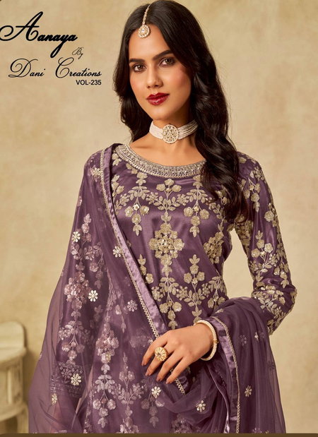 Aanaya Vol 235 By Dani Satin Net Designer Salwar Kameez Wholesale Clothing Distributors In India
